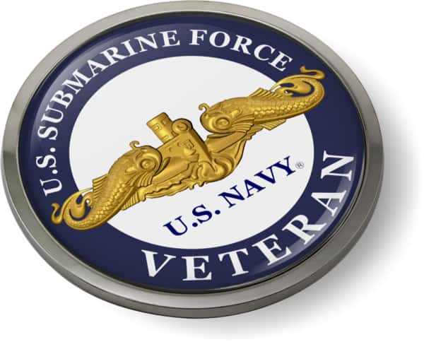 U.S. Navy Submarine Force Veteran with Gold Dolphins Emblem
